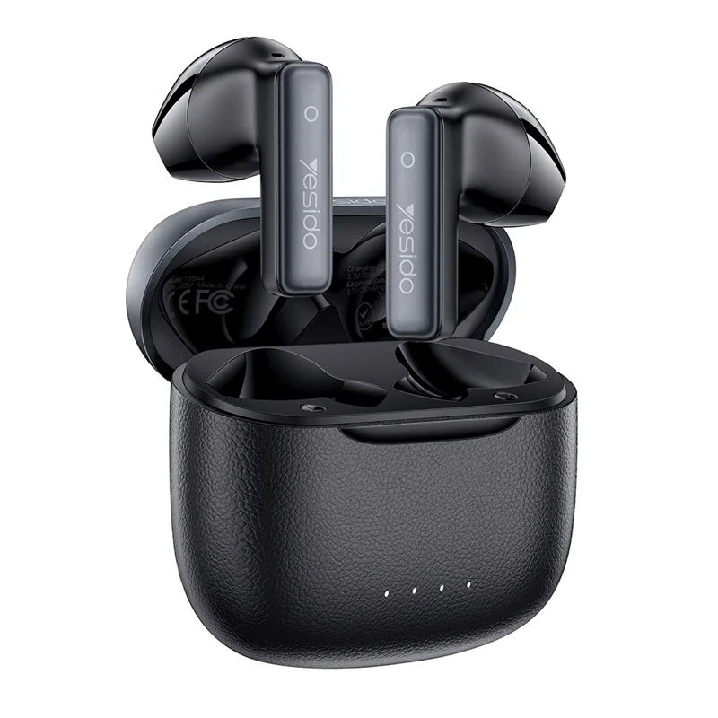 YESIDO TWS44 Bluetooth-compatible Earbuds Semi-in-ear Dual Mic ENC Noise Cancelling Earphones - Black