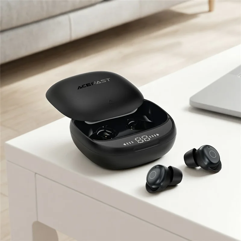 ACEFAST W10 In-Ear Wireless Earbuds Bluetooth-compatible 6.0 TWS Earphones ANC IPX4 for Sleep - Black