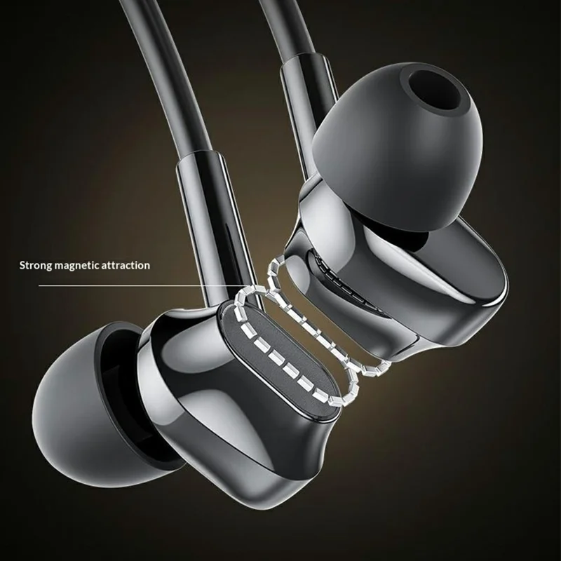 WEKOME WG-08 Neckband Wireless Earphones Bluetooth-compatible 6.0 ENC Noise Cancellation Earbuds - Black
