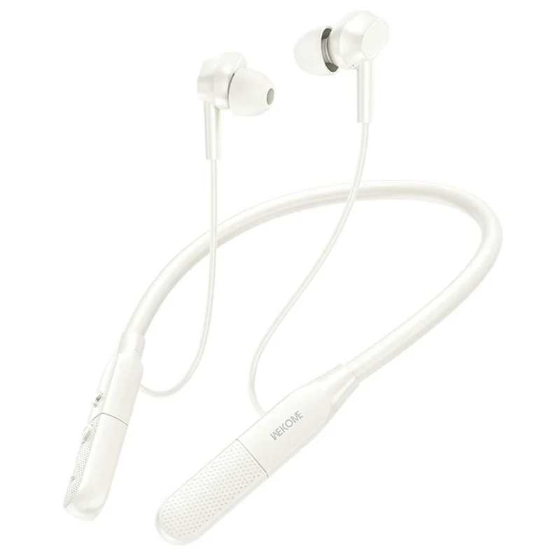 WEKOME WG-08 Neckband Wireless Earphones Bluetooth-compatible 6.0 ENC Noise Cancellation Earbuds - Beige