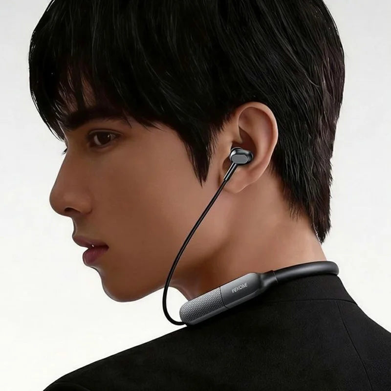 WEKOME WG-08 Neckband Wireless Earphones Bluetooth-compatible 6.0 ENC Noise Cancellation Earbuds - Beige