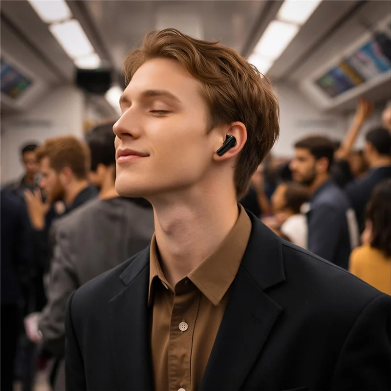 ACEFAST W9 Semi-in-Ear ANC Earbuds TWS Bluetooth-compatible Earphones 50dB IPX4 - Black