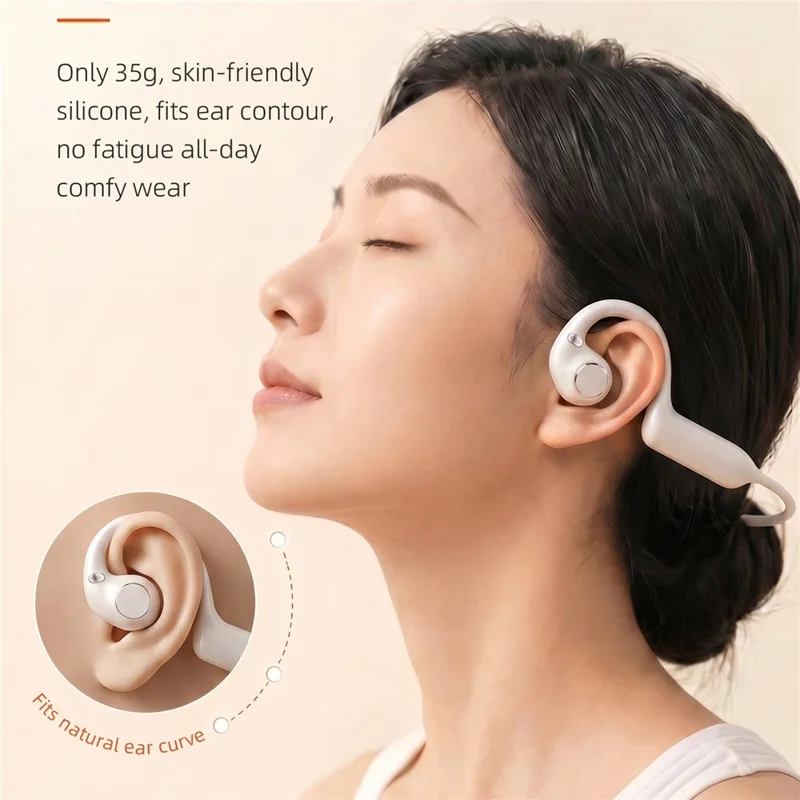 E900 Open Ear Bluetooth-compatible Earphones with 8MP Camera AI Translation ENC Noise Reduction Earphones - Orange