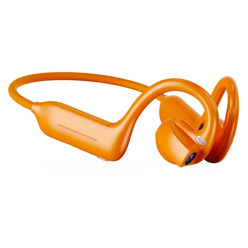 E900 Open Ear Bluetooth-compatible Earphones with 8MP Camera AI Translation ENC Noise Reduction Earphones - Orange