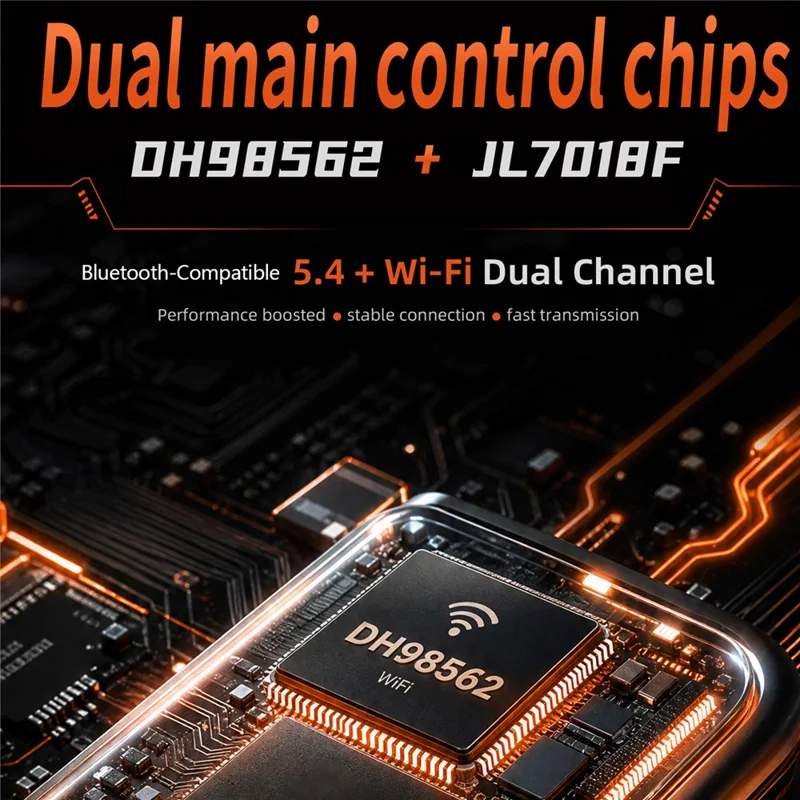 E900 Open Ear Bluetooth-compatible Earphones with 8MP Camera AI Translation ENC Noise Reduction Earphones - Orange