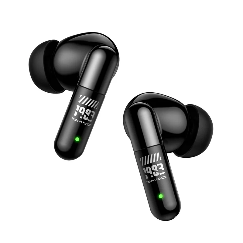 ONIKUMA TX602 Tri-Mode Bluetooth-compatible Gaming Earbuds ANC+ENC Noise Reduction with OLED Display Charging Case - Black