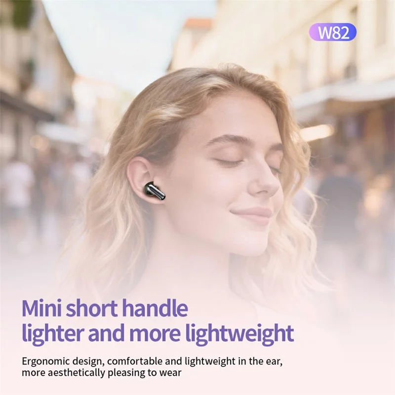 CELEBRAT W82 True Wireless Bluetooth-compatible Earbuds 13mm Driver with HD Call Microphone - Black