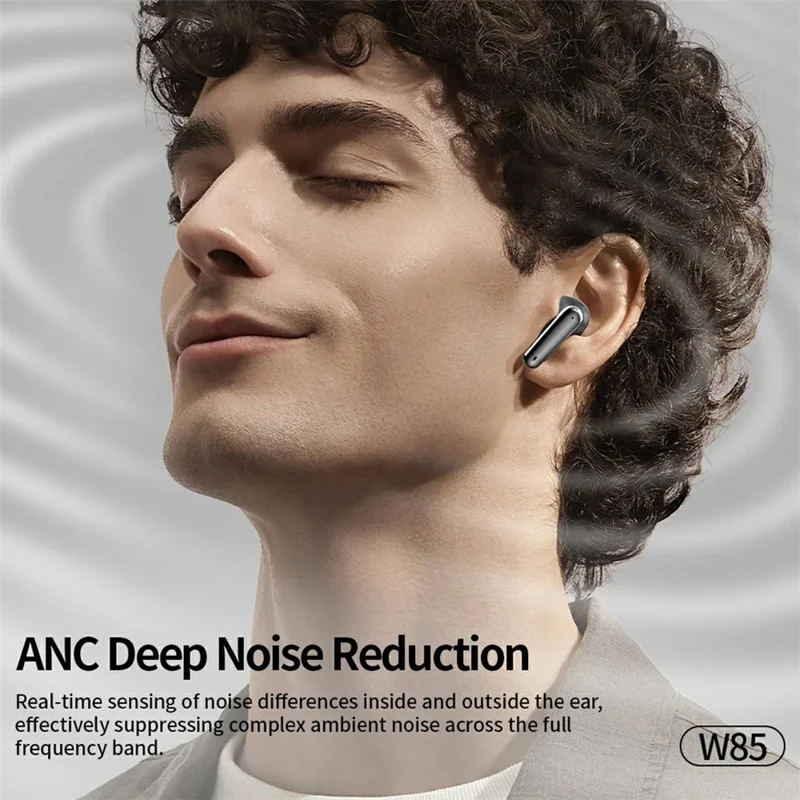 CELEBRAT W85 ANC+ENC Noise Cancellation In-Ear True Wireless Bluetooth-Compatible Earbuds 13mm Driver - Black