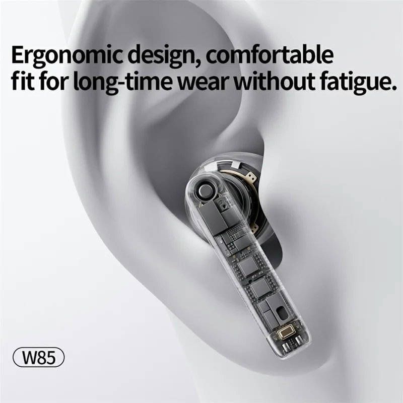 CELEBRAT W85 ANC+ENC Noise Cancellation In-Ear True Wireless Bluetooth-Compatible Earbuds 13mm Driver - Black