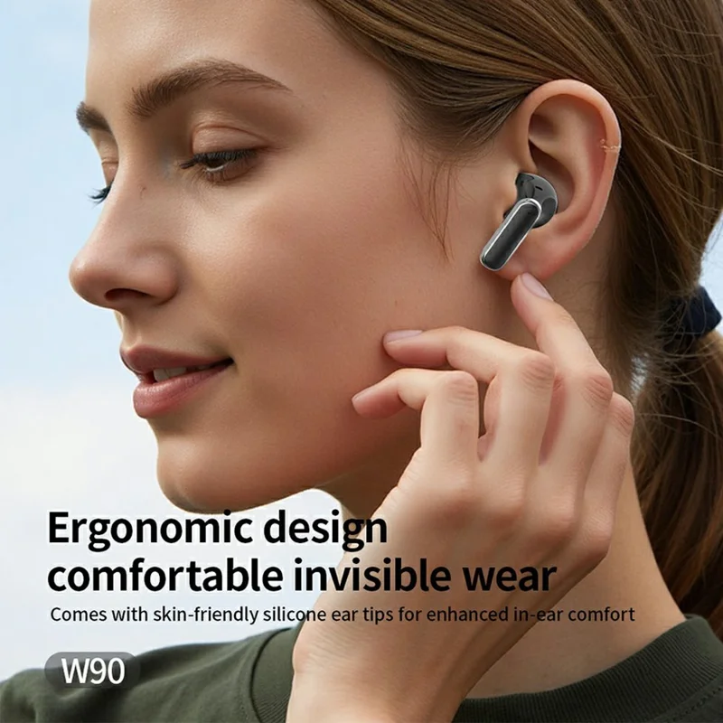 CELEBRAT W90 AI Translation Bluetooth-compatible Earbuds 165 Languages Real-Time Interpreter - Black