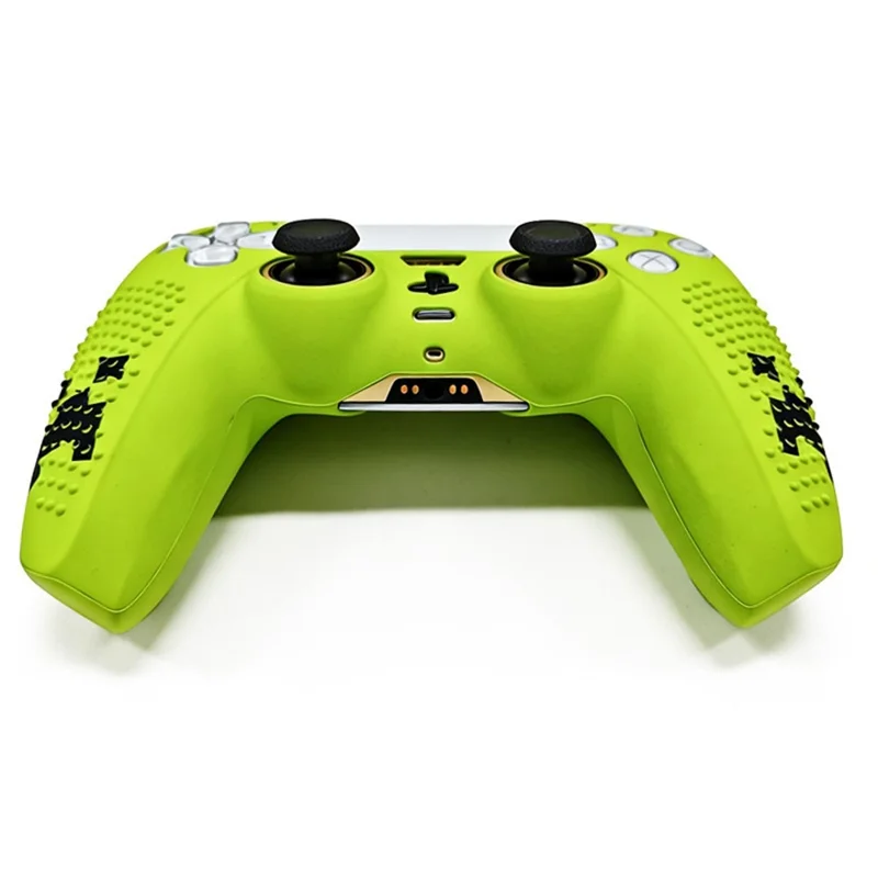 Capa Protetora de Silicone para Controlador Sony PlayStation 5 DualSense com 2 Tampas para Analógico - Verde