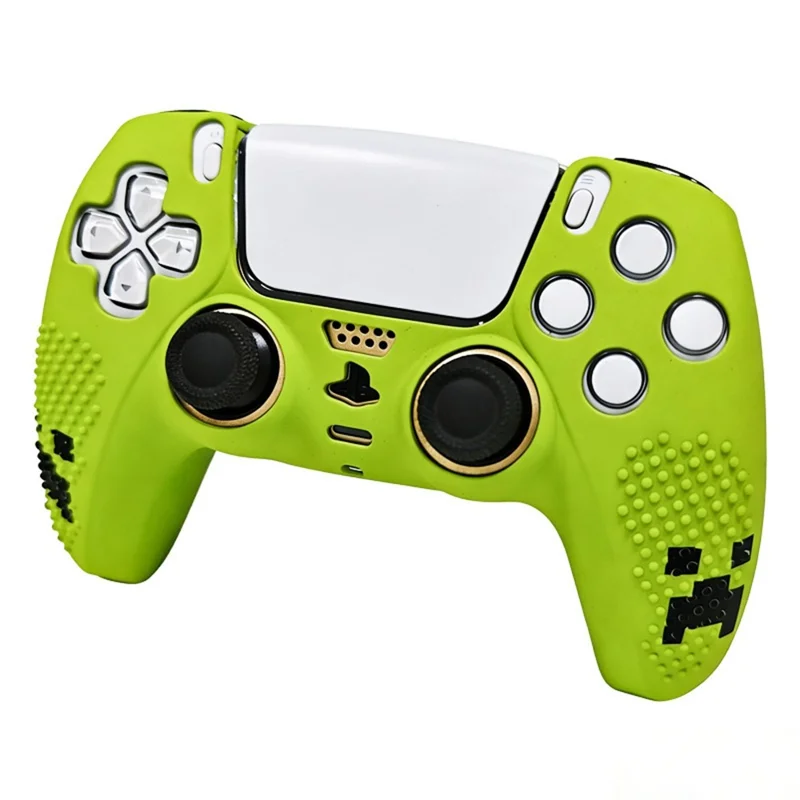 Capa Protetora de Silicone para Controlador Sony PlayStation 5 DualSense com 2 Tampas para Analógico - Verde
