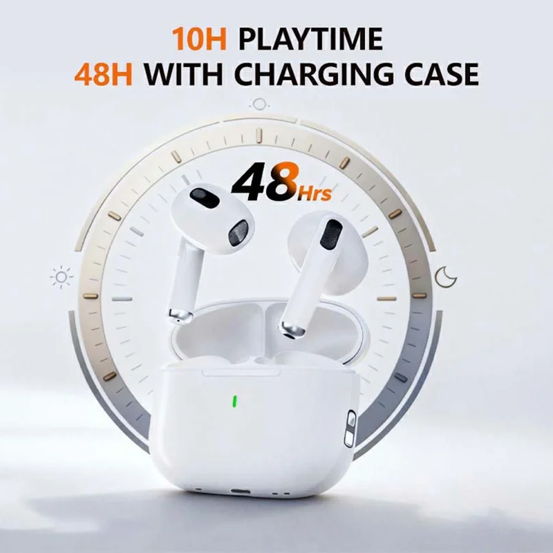 D-POWER 6201 TWS Bluetooth 5.3 наушники 13 мм драйвер ENC шумоподавление 40 мс низкая задержка - Белый