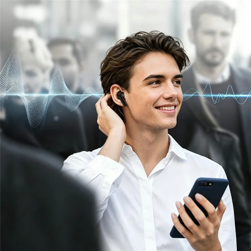 ACEFAST W13 In-Ear ANC TWS Wireless Earbuds Bluetooth-compatible 6.0 Earphones - Black