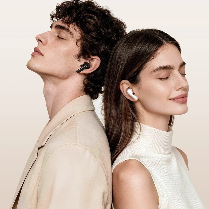 JOYROOM R3 Wireless Earbuds Adaptive ANC AI Bluetooth-compatible 6.0 13mm Driver IPX4 Waterproof - Black