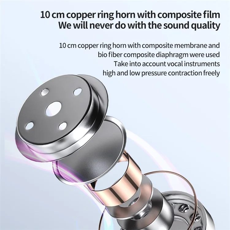 M60 8D Surround Sound Bluetooth 5.1 Wireless Earphone Neck Hanging Headphone Support TF Card - Weiß