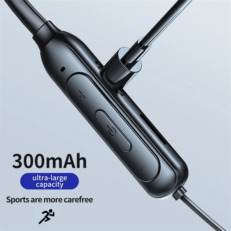 M60 8D Surround Sound Bluetooth 5.1 Wireless Earphone Neck Hanging Headphone Support TF Card - Weiß