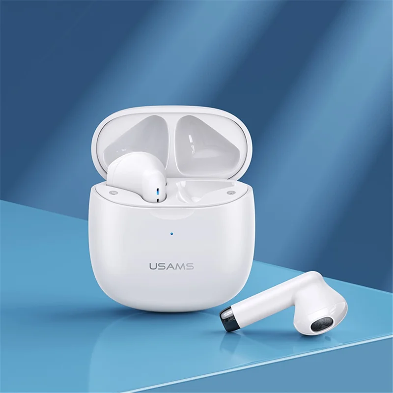USAMS USAMS-IA04 Mini TWS Wireless Bluetooth-compatible Earphones Touch Control 3D Stereo Sound Earbuds Headset - White