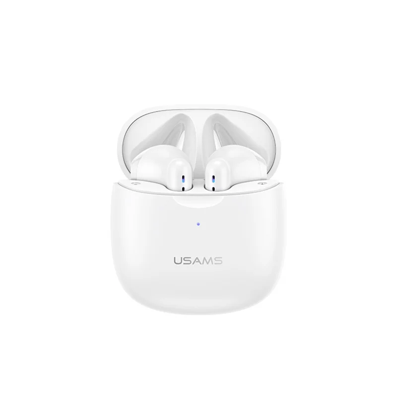 USAMS USAMS-IA04 Mini TWS Wireless Bluetooth-compatible Earphones Touch Control 3D Stereo Sound Earbuds Headset - White