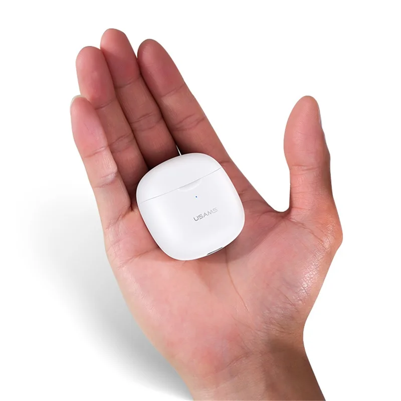 USAMS USAMS-IA04 Mini TWS Wireless Bluetooth-compatible Earphones Touch Control 3D Stereo Sound Earbuds Headset - White