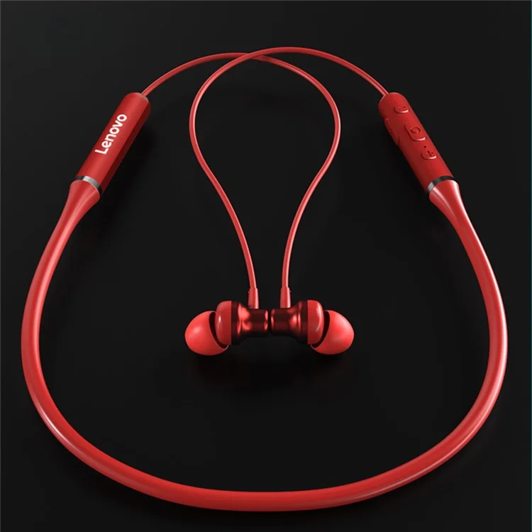 Lenovo XE05 Bluetooth 5.0 Auriculares Inalámbricos Cuello Colgante Auriculares Estéreo IPX5 Auriculares Deportivos Impermeables - Rojo