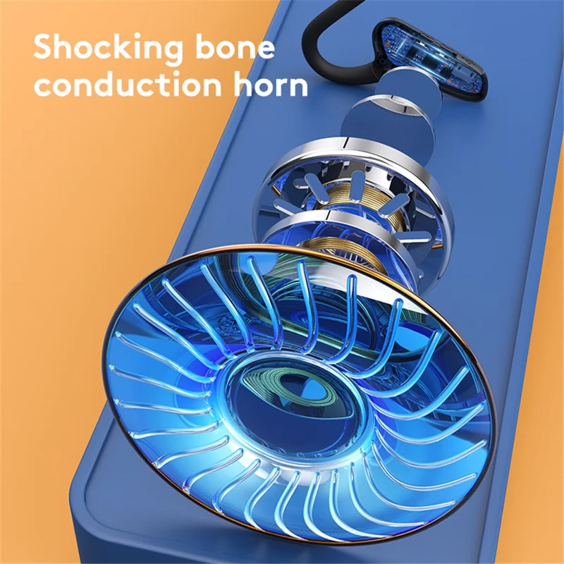 M-D8 Bone Conduction Headphones Open Ear Bluetooth-compatible 5.0 Wireless Stereo Earphones - Red