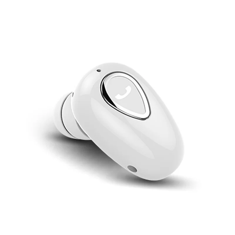 X01 Sports Invisible Mini Single Earbud Stereo Sound Wireless Bluetooth-compatible In-ear Earphone - White