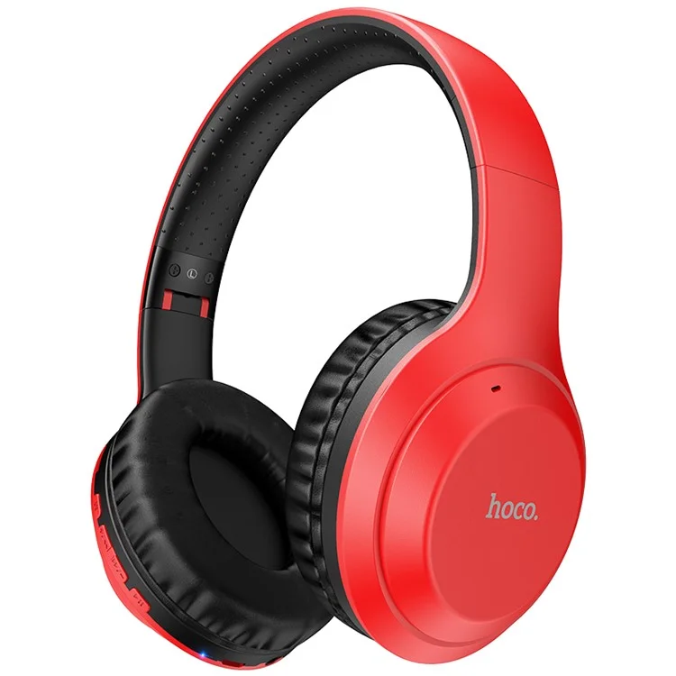 HOCO W30 Strong Bass Headset Foldable Bluetooth-compatible 5.0 Wireless Headphone Earphone - Red