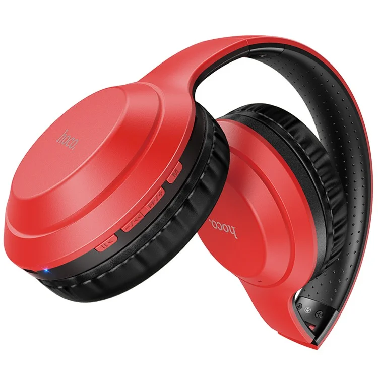 HOCO W30 Strong Bass Headset Foldable Bluetooth-compatible 5.0 Wireless Headphone Earphone - Red