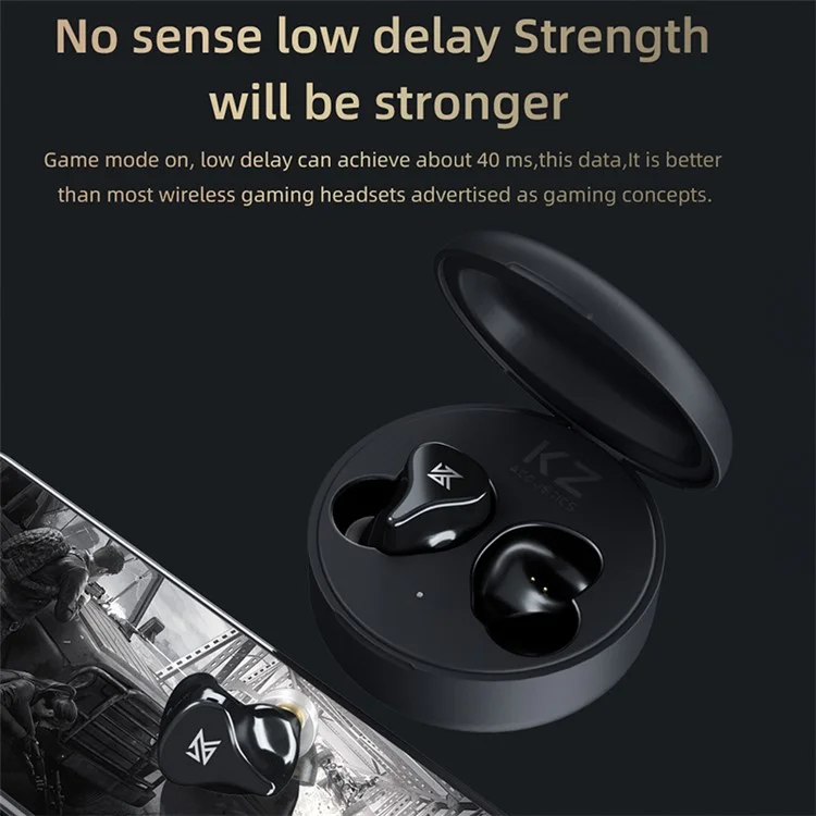 KZ Z1 PRO TWS Mini Bluetooth 5.2 Kabelloses Berührungssensibles Ohrhörer In-Ear-Sport-Stereo-Gaming-Musikkopfhörer 