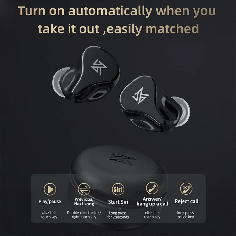 KZ Z1 PRO TWS Mini Bluetooth 5.2 Kabelloses Berührungssensibles Ohrhörer In-Ear-Sport-Stereo-Gaming-Musikkopfhörer 