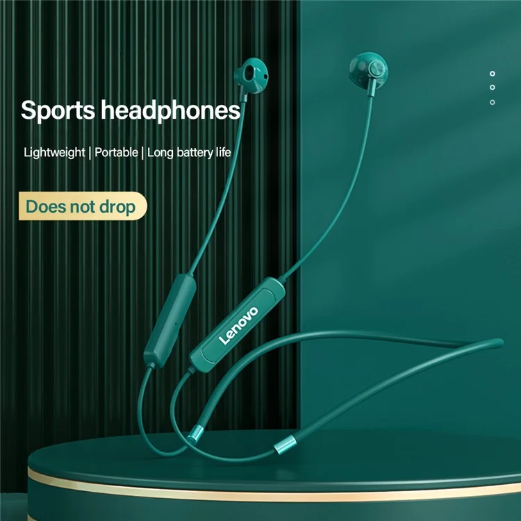 Lenovo Sh1 Bluetooth 5.0 Fones de Ouvido Sem Fio Ipx8 Fones de Ouvido Magnéticos à Prova D'água Com Microfone de Redução de Ruído - Preto