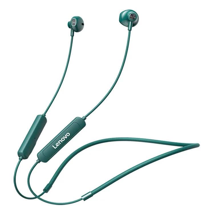 Lenovo SH1 Bluetooth 5.0 Auriculares de Banda Para el Cuello Inalámbrico Auriculares Magnéticos Impermeables IPX8 Con Micrófono de Reducción de Ruido - Verde