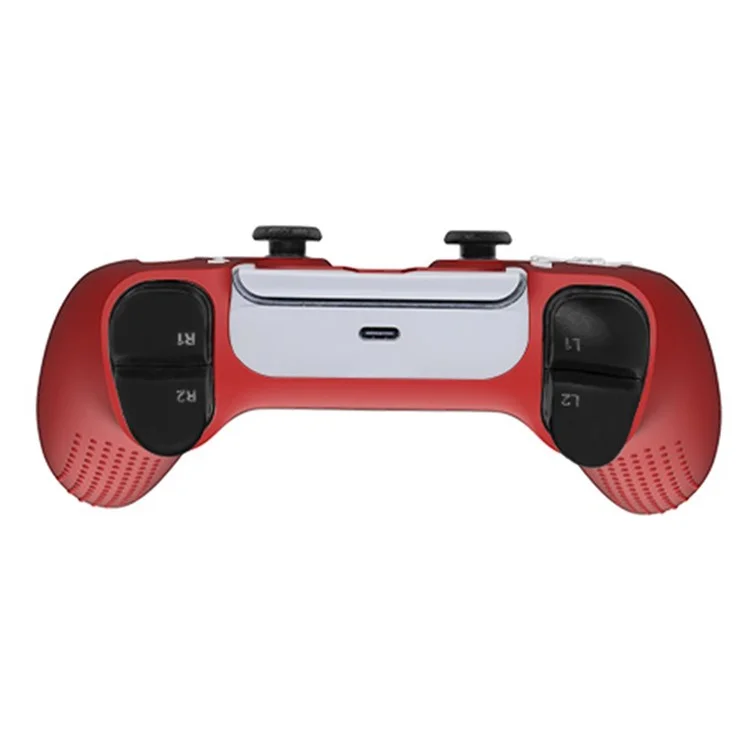 V1 Shockproof Silicone Protective Case Anti-dust Cover for Sony PS5 Controller - Red