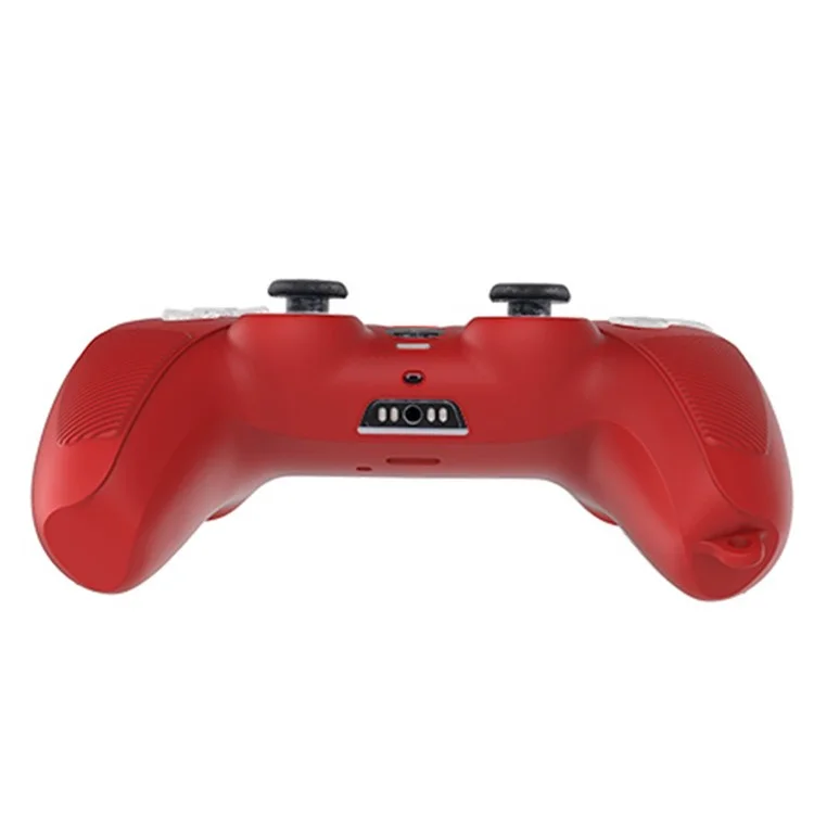 V1 Shockproof Silicone Protective Case Anti-dust Cover for Sony PS5 Controller - Red