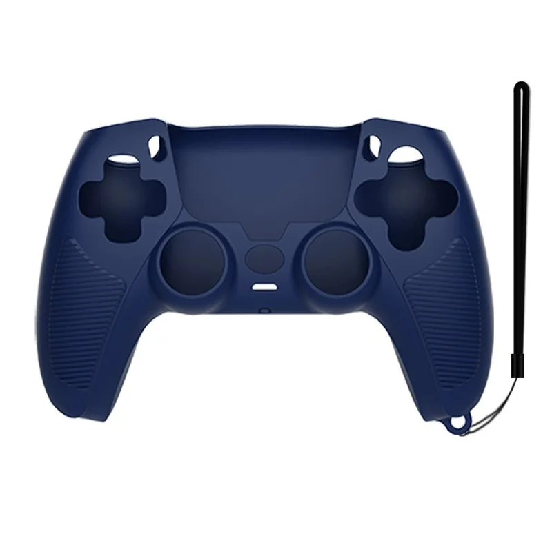 V1 Shockproof Silicone Protective Case Anti-dust Cover for Sony PS5 Controller - Blue