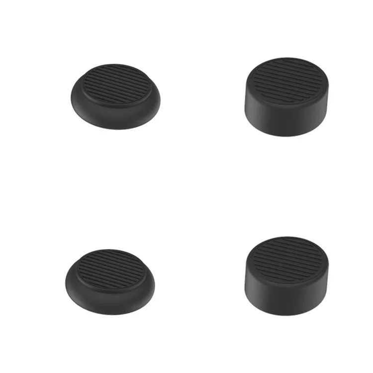 4Pcs/Set Non-slip Silicone Rocker Caps Covers Game Console Accessories for Sony PS5 Controller/Amazon Luna Controller - Black