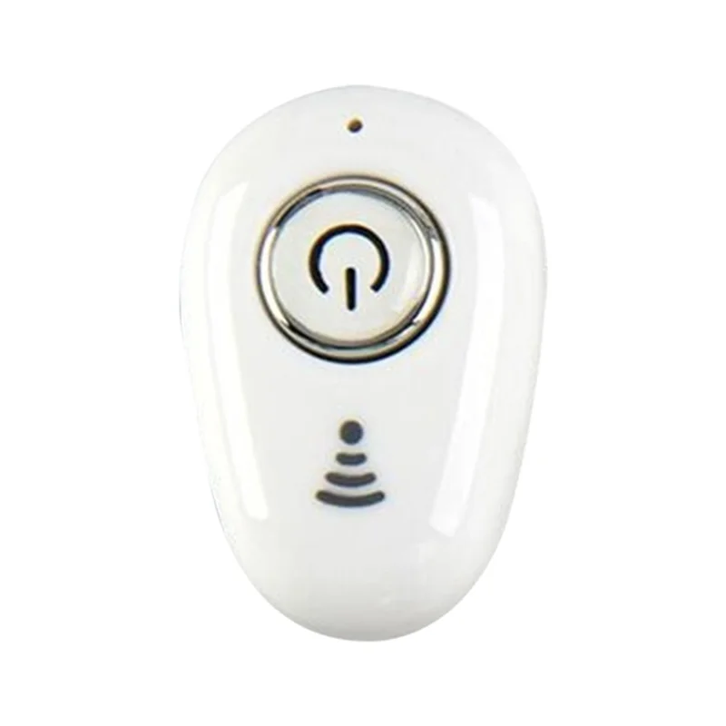 S650 Mini Invisible Single Ear Wireless Headphone Noise Canceling Bluetooth-compatible Stereo Earphone with Mic - White