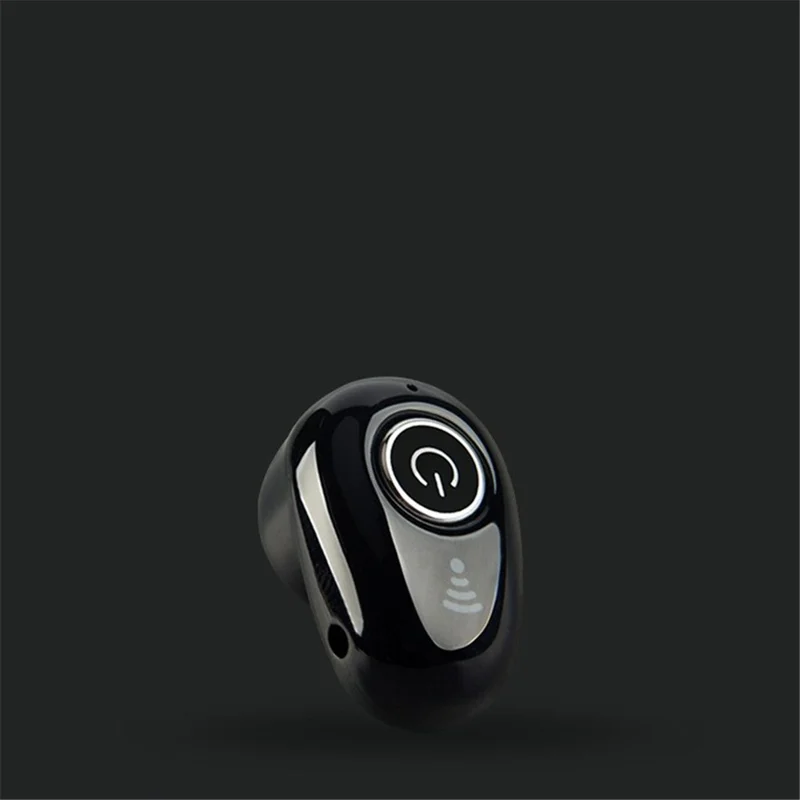 S650 Mini Invisible Single Ear Wireless Headphone Noise Canceling Bluetooth-compatible Stereo Earphone with Mic - White
