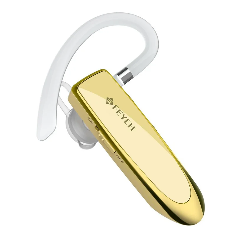 FEYCH Business Single Ear Bluetooth-compatible 5.0 Earphone CVC Noise Reduction Wireless Headphone - Gold