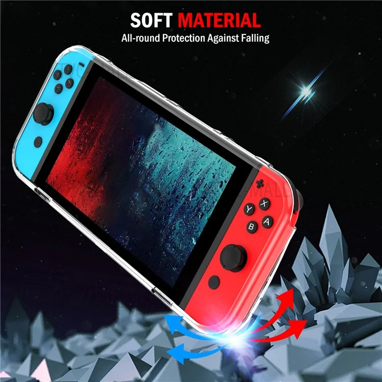 Transparent Soft TPU Protective Cover Game Console Controller Case for Nintendo Switch Oled