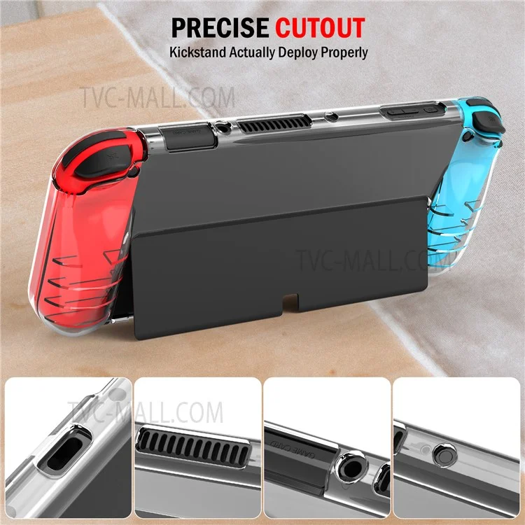 Transparent Soft TPU Protective Cover Game Console Controller Case for Nintendo Switch Oled