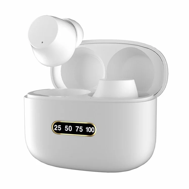 M8 TWS Bluetooth 5.0 Gaming Intra-auriculaire IPX5 Imperproof Sports Headset Avec Boîtier de Chargement - Blanche