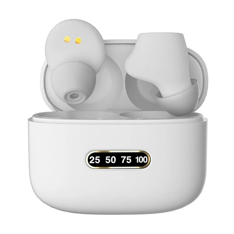 M8 TWS Bluetooth 5.0 Gaming Intra-auriculaire IPX5 Imperproof Sports Headset Avec Boîtier de Chargement - Blanche