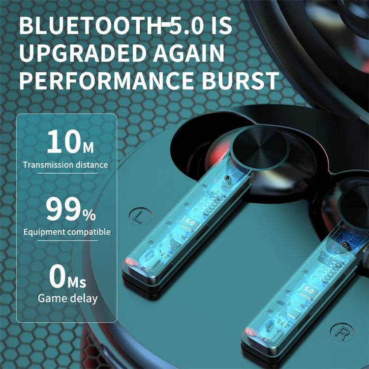 B16 TWS Bluetooth 5.0 Fone De Ouvido Sem Fio Cancelamento De Ruído Estéreo Fone De Ouvido Esportivo