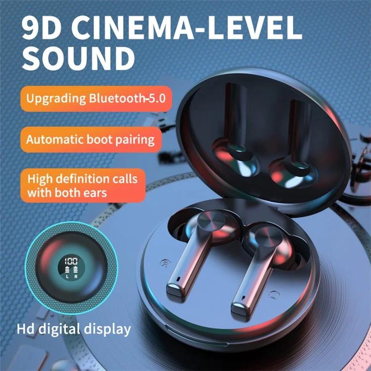 B16 TWS Bluetooth-compatible 5.0 Wireless Earphone Noise Canceling Stereo Headphone Sports Earbuds