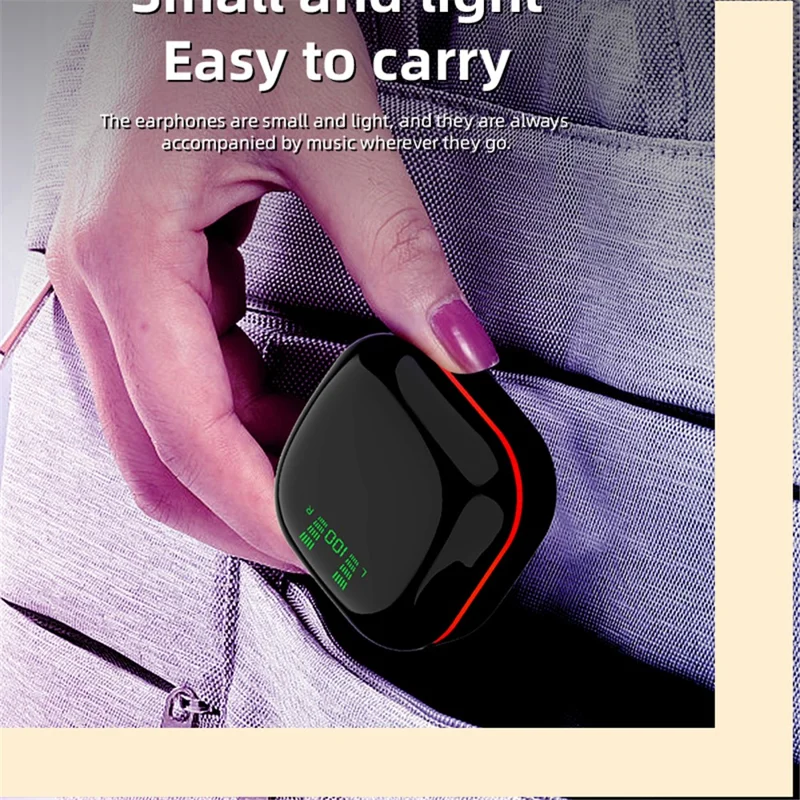 S190 IPX4 Waterproof TWS HiFi Headset Touch Control Wireless Bluetooth-compatible Earphones Sports Headphone - Black