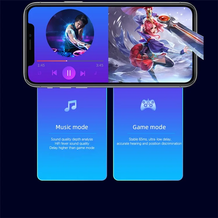 K8 TWS Bluetooth Kopfhörer Sportkopfhörer Kabellose Kopfhörer Dual-Mode In-Ear-Kopfhörer Mit Niedriger Latenz TWS HiFi Gaming Kopfhörer - Silber