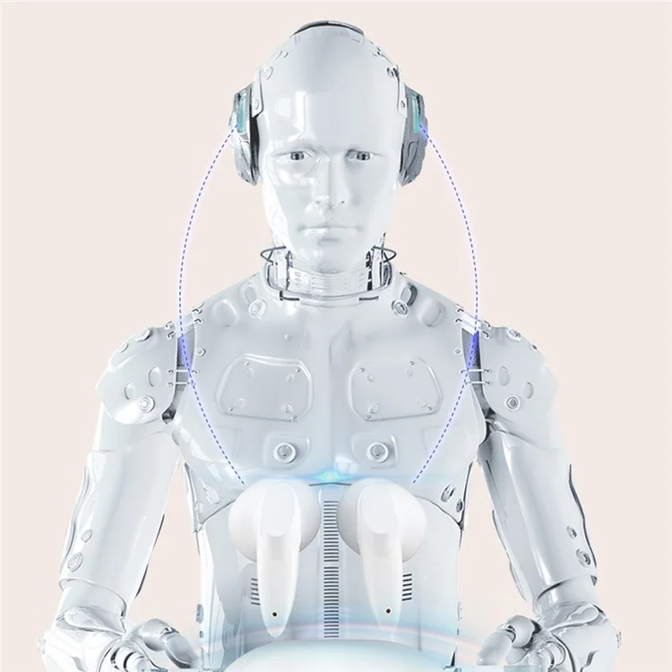 P18 TWS Mini Mini Wiress Wiress Bluetoot Earphone Annupe Annullage Musique Stérée Callage Sports Casset In-oeur - Blanche