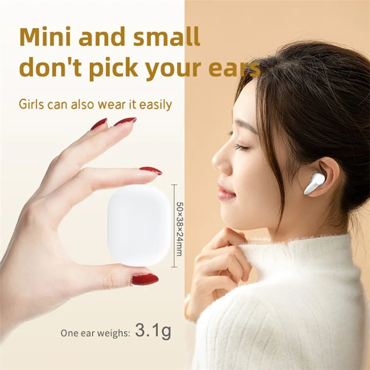 P18 TWS Mini Mini Wiress Wiress Bluetoot Earphone Annupe Annullage Musique Stérée Callage Sports Casset In-oeur - Blanche